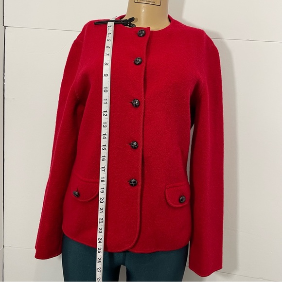 - NWT Lands End Red Wool Button blazer. - Picture 9 of 14